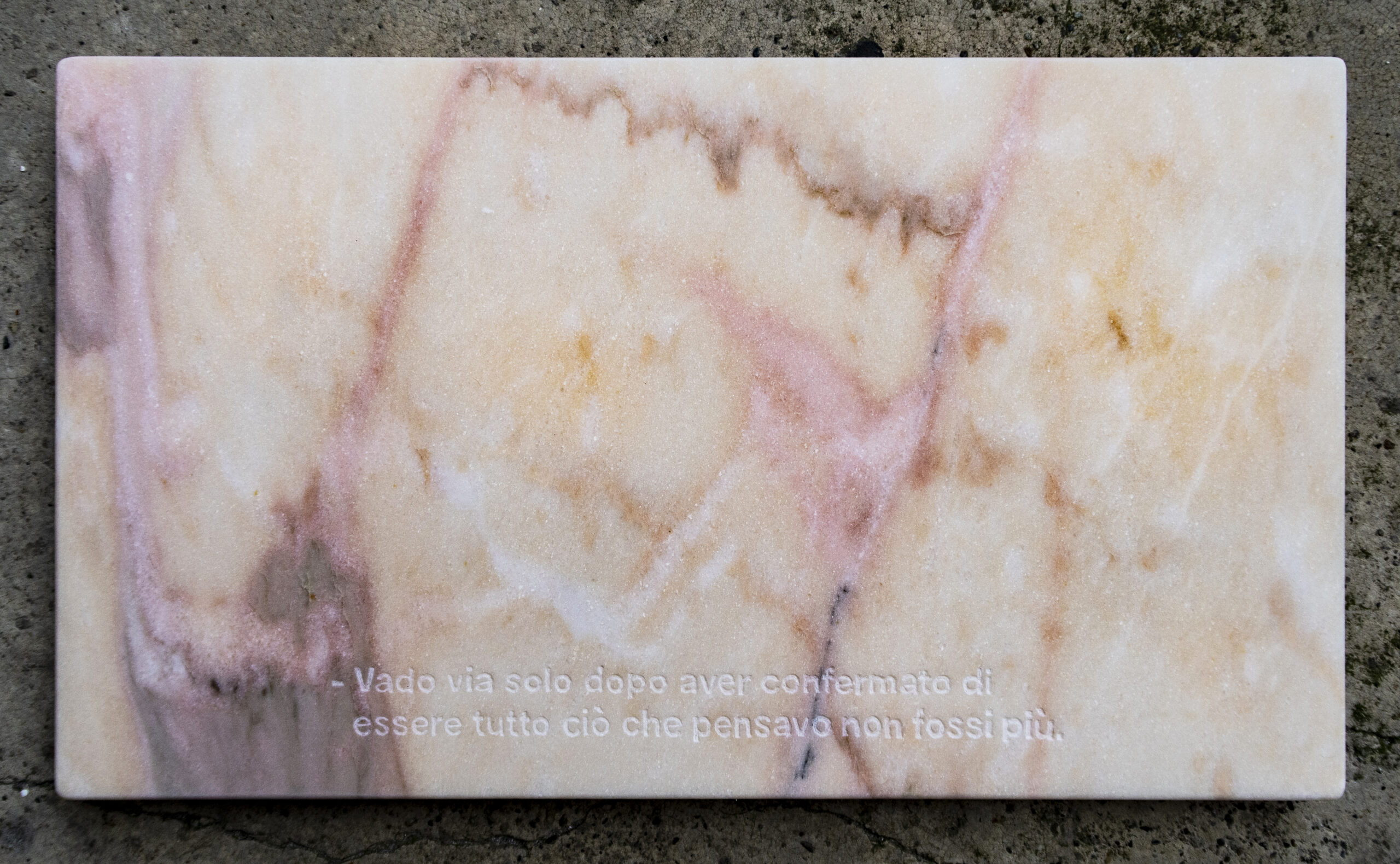 Orange marble, 2020, 50 x 29 cm - Marco Curiale - courtesy of the artis